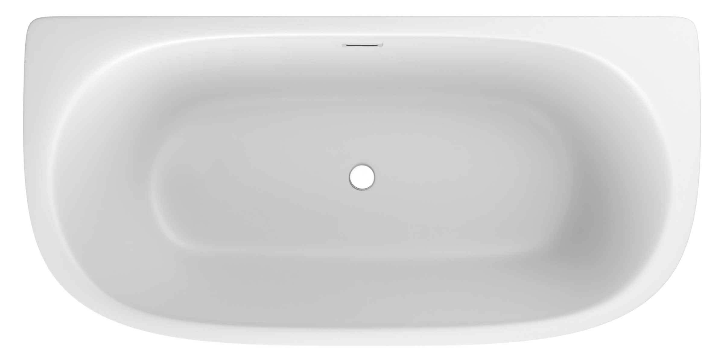 Bathson Intense mat beyaz bağımsız küvetin üstten görünümü